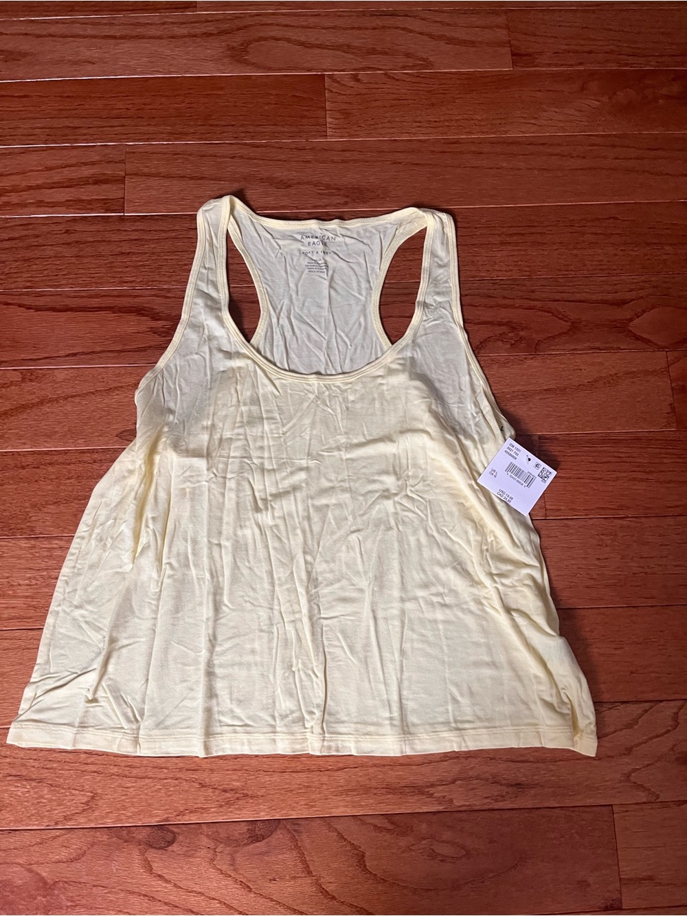 American Eagle Light Yellow Racerback Tank Top NWT